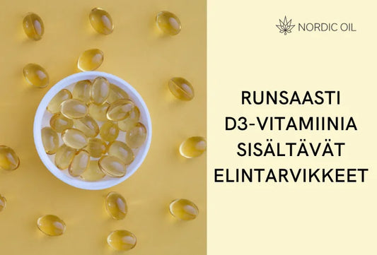 Runsaasti D3-vitamiinia sisältävät elintarvikkeet