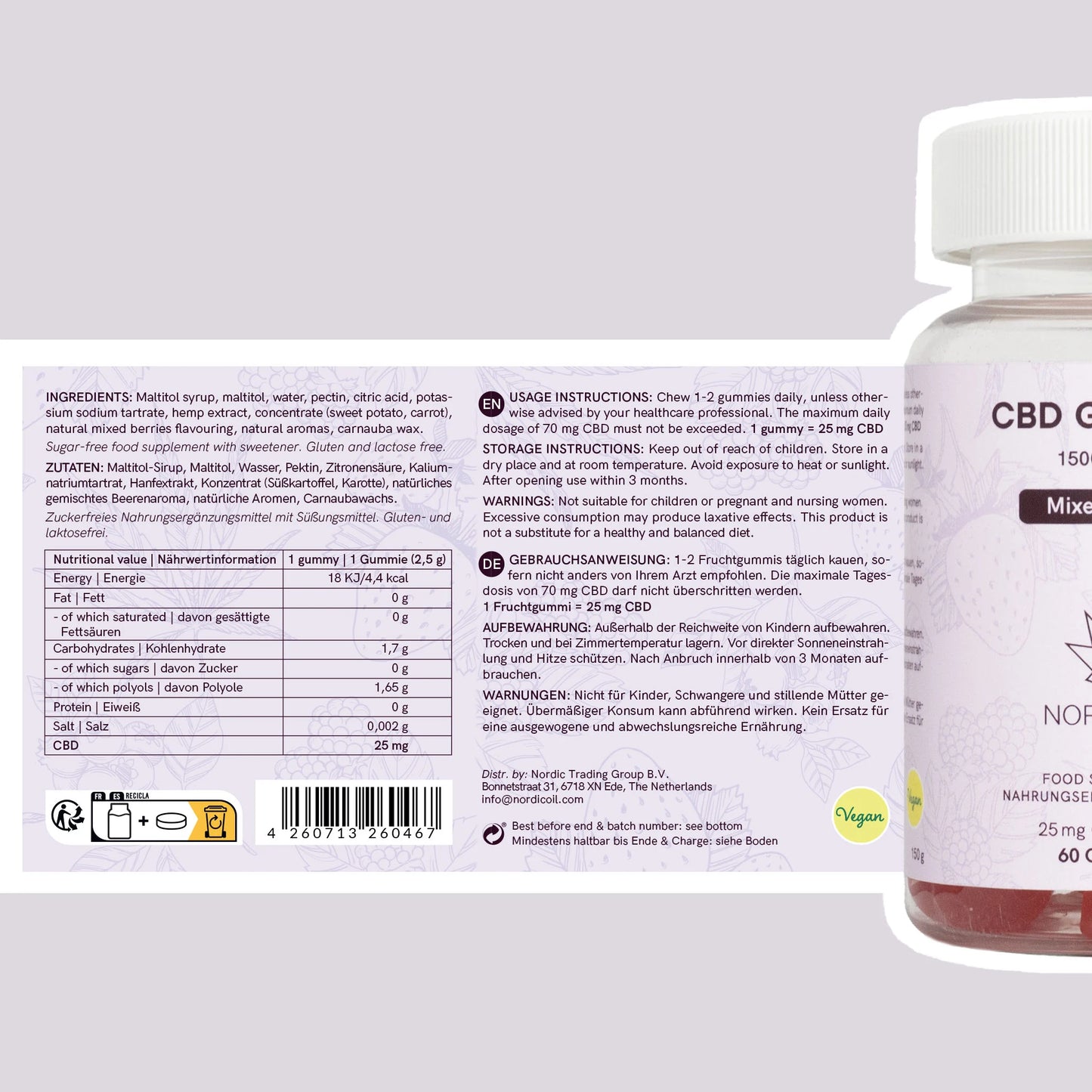 3FOR2: CBD Gummies (1500mg) Marjat