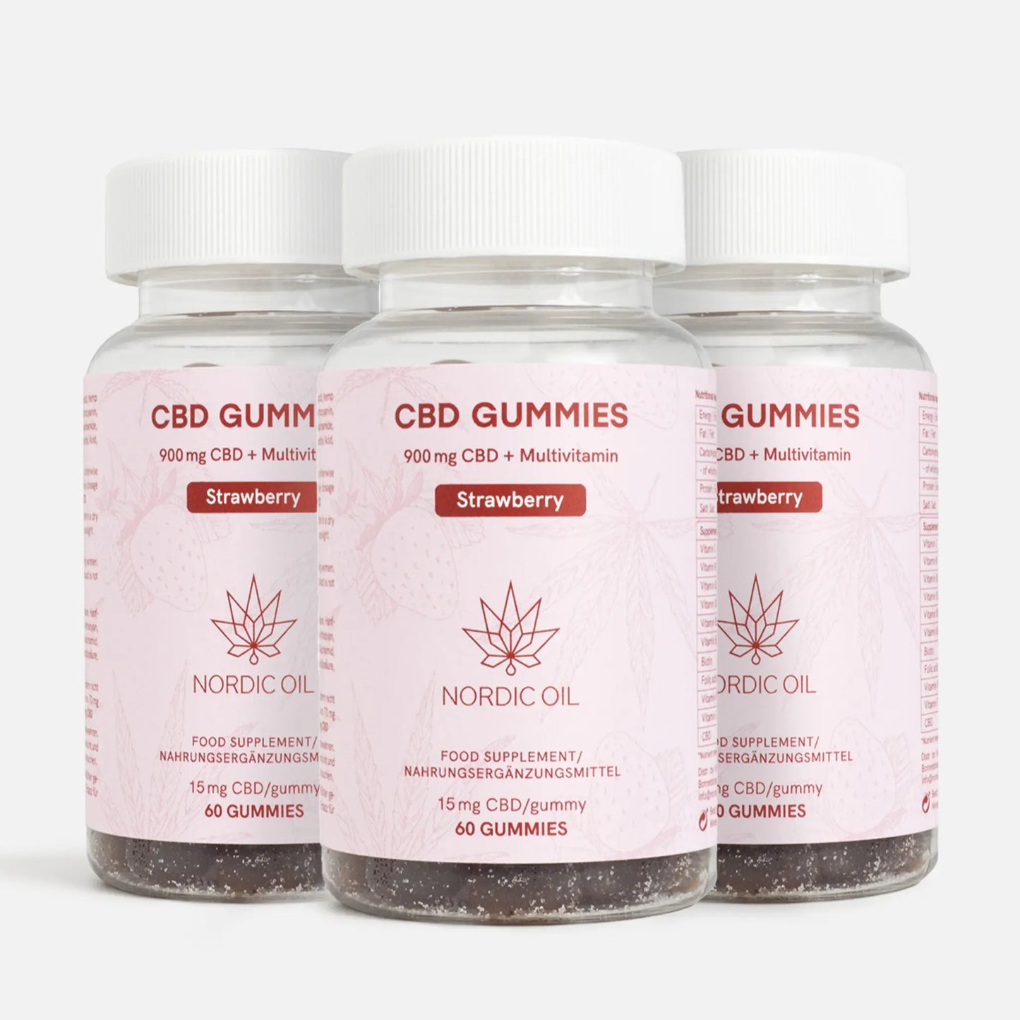 3FOR2: CBD Gummies (900mg) Mansikka