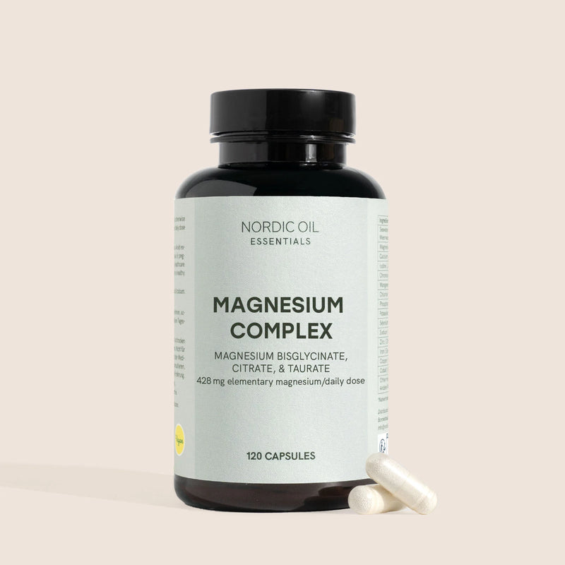 Nordic Oil Essentials Magnesium Complex - magnesiumlisä kapselit pullossa