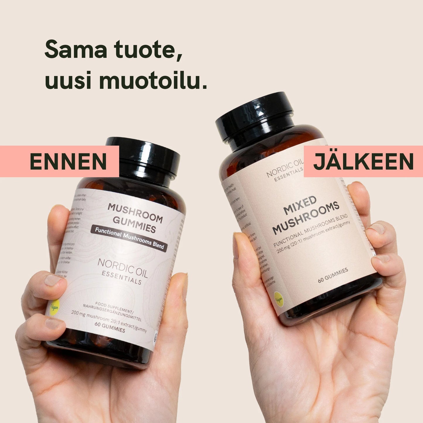 Focus gummies with Funktionaaliset sienet