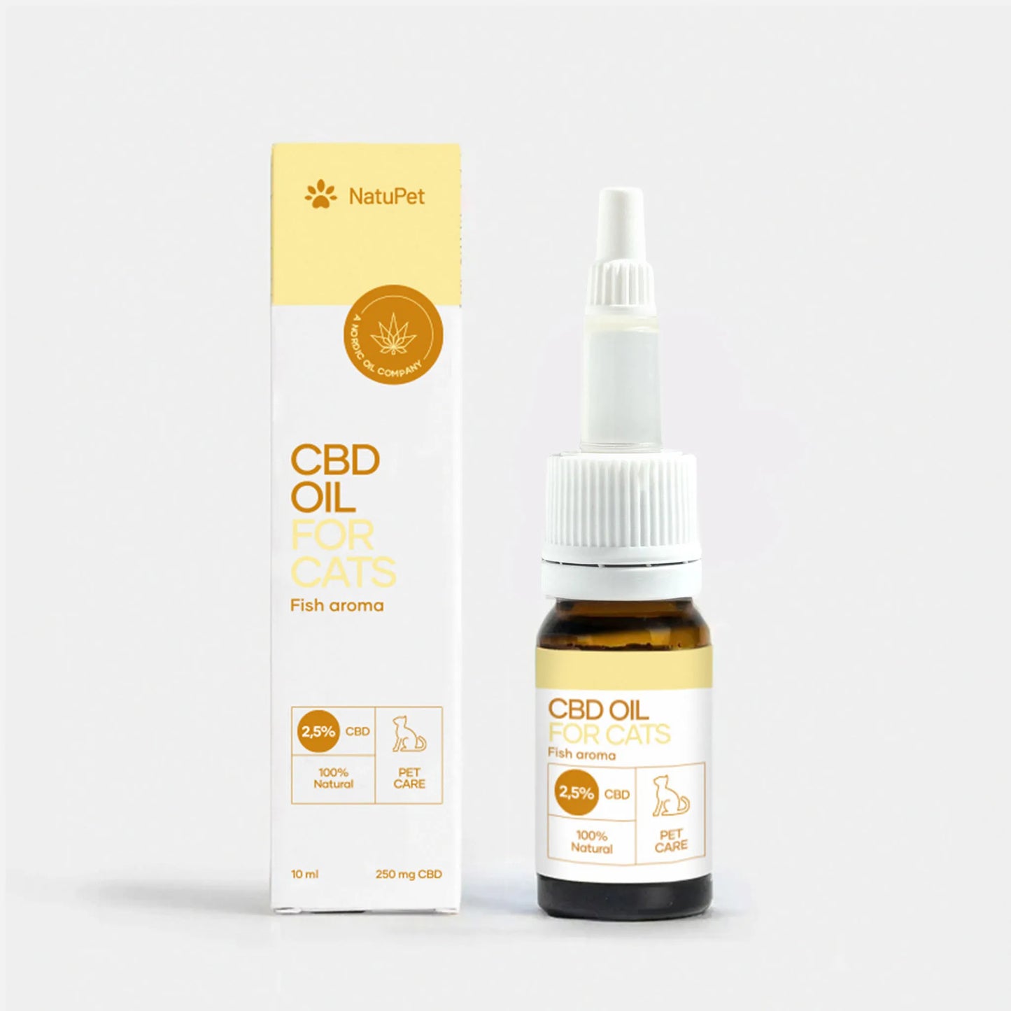 CBD-öljy Kissoille - Kala (2,5%)