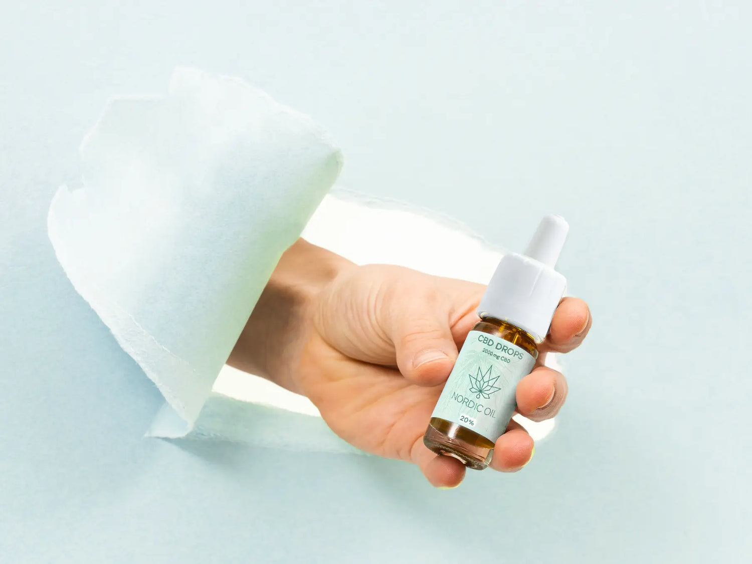 Avattu pullo CBD-öljyä (20 %)