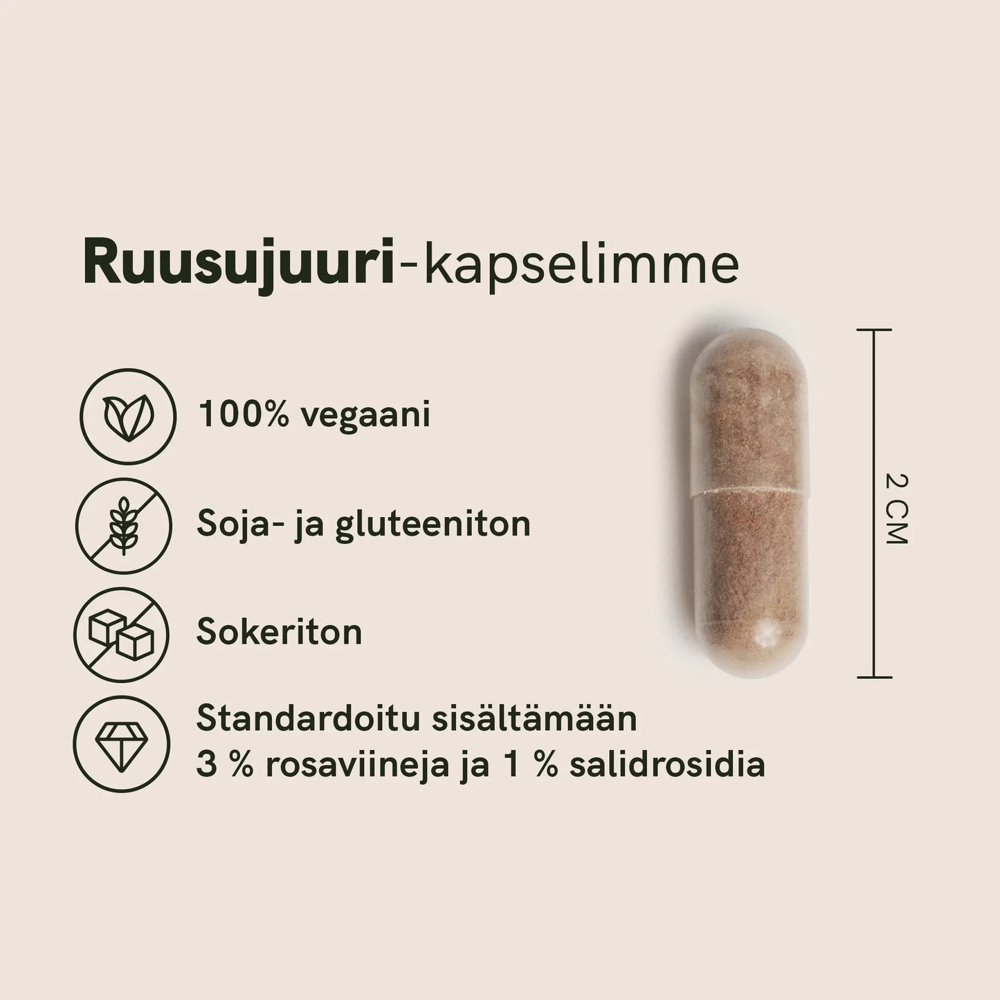 Ruusujuuri kapselit