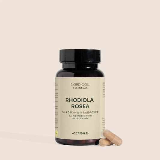 Rhodiola Rosea -kapselipurkki Nordic Oil Essentials
