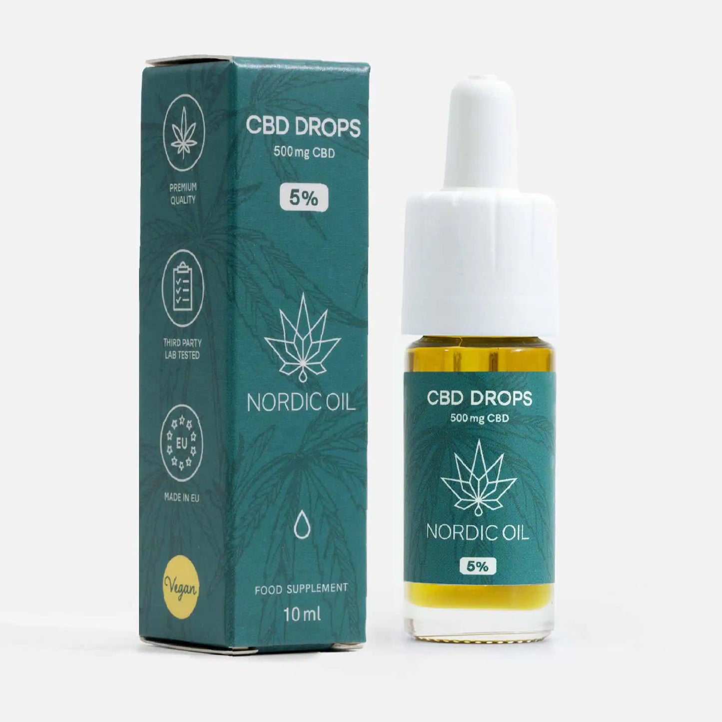 10ml täyden spektrin CBD-öljyä Nordic Oililta