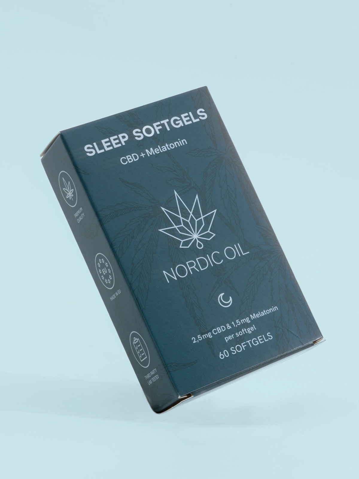 NORDIC OIL Sleep Softgels - CBD ja melatoniini, 60 pehmeää kapselia