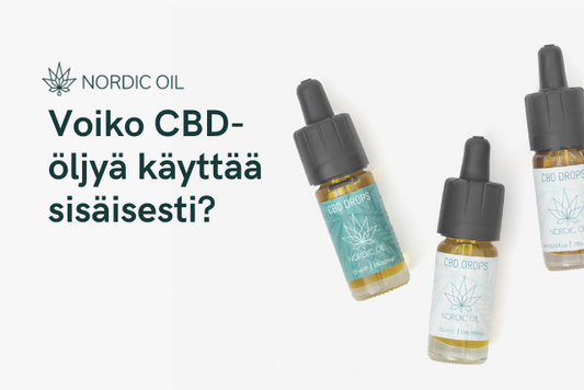 Voiko CBD-öljyä käyttää sisäisesti?