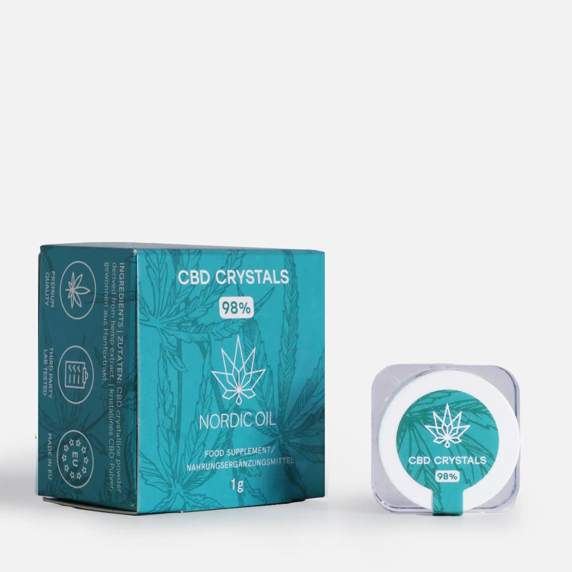 Kaksi CBD-laatikkoa seisovat vierekkäin