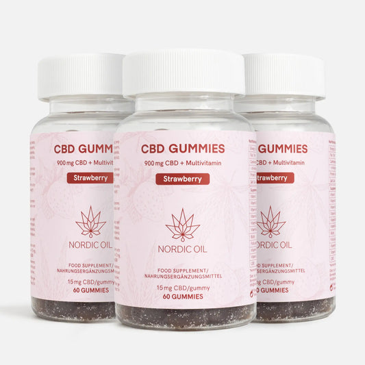 3FOR2: CBD Gummies (900mg) Mansikka