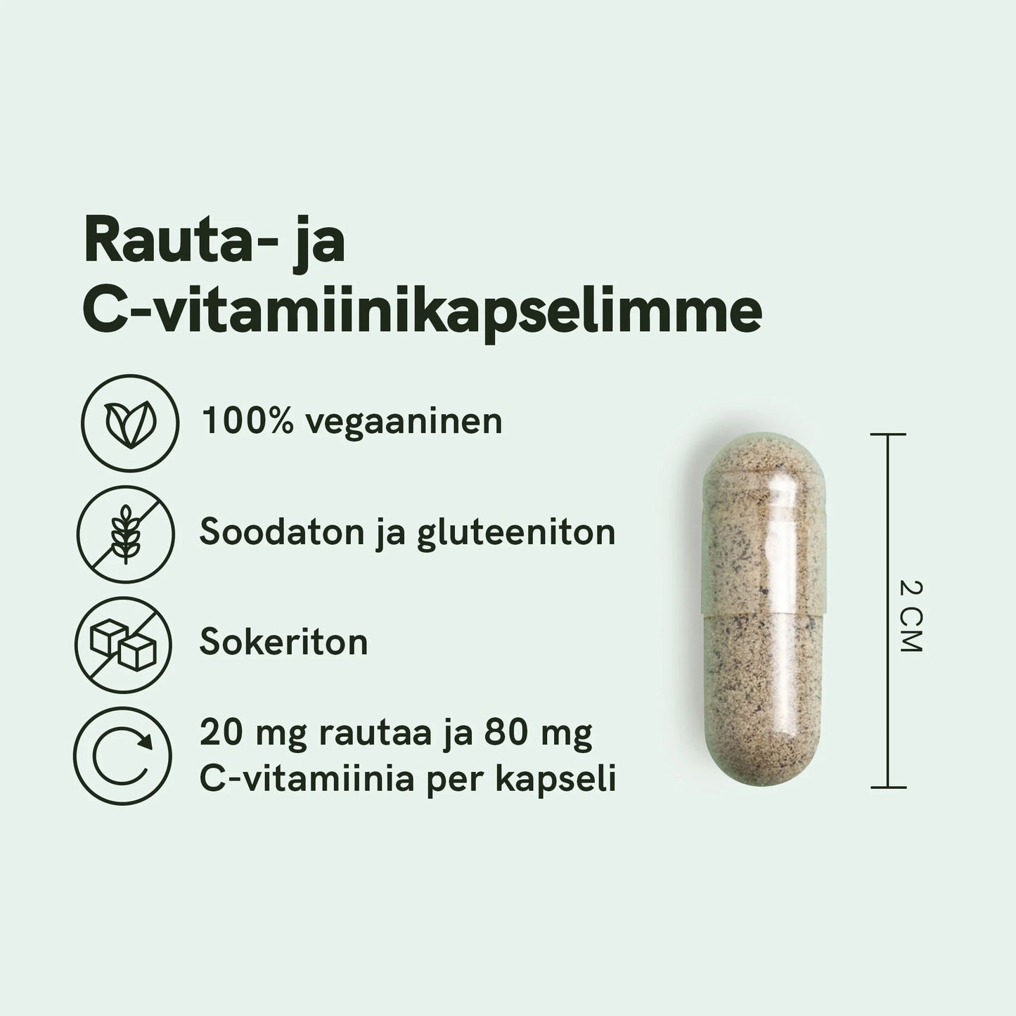 Rauta- ja C-vitamiinikapselit