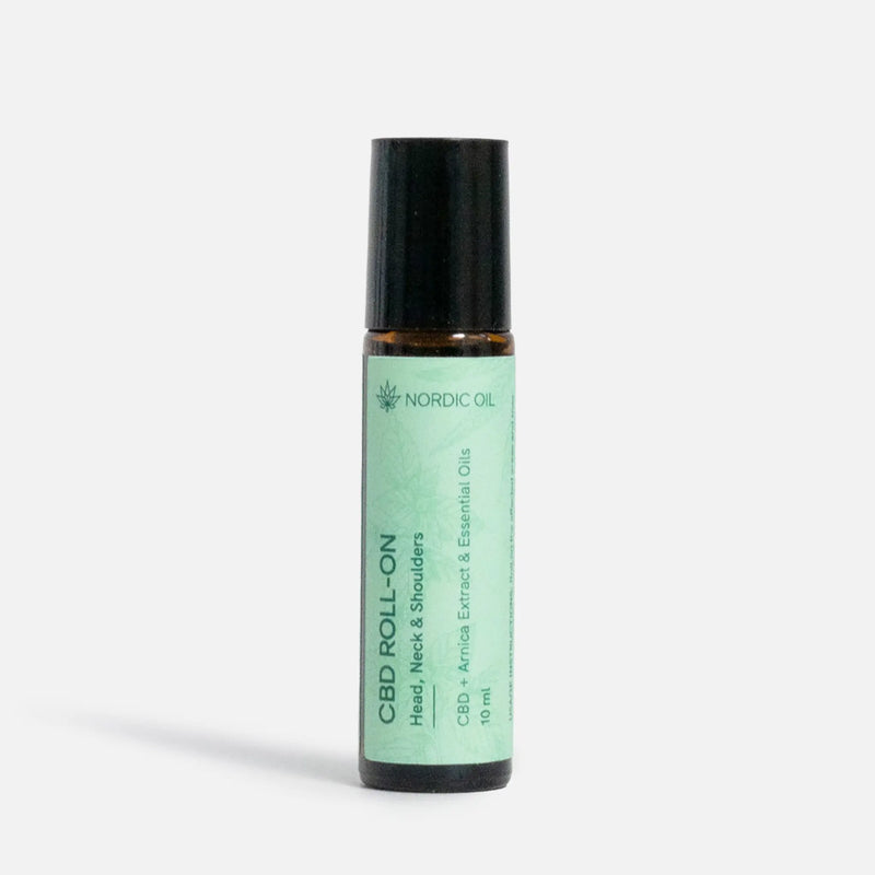 CBD Roll-On -pullo Nordic Oil -merkiltä vihreällä etiketillä (10 ml)