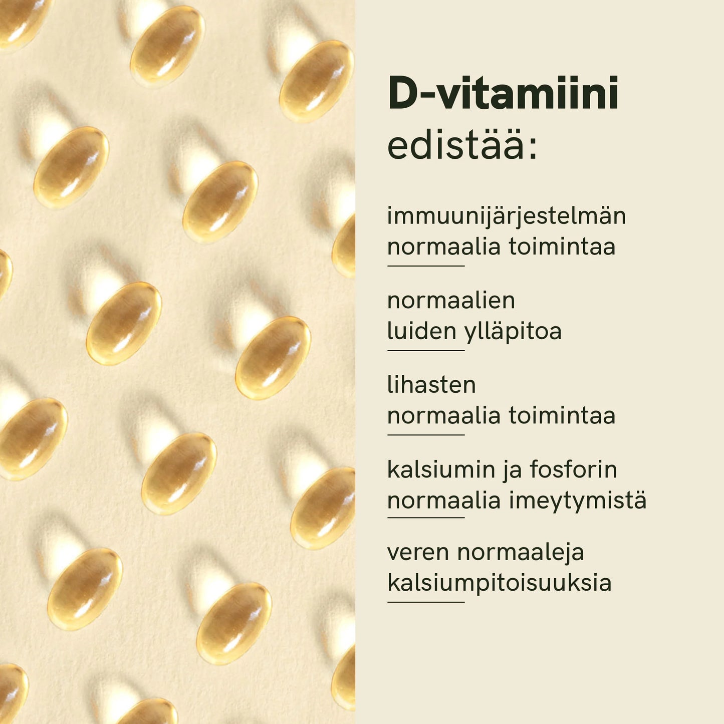 D3-vitamiini kapselit