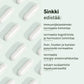 Valkoisia kapseleita vasemmalla ja vaaleanvihreä tausta oikealla, jossa teksti sinkin eduista immuunijärjestelmälle ja muille toiminnoille.